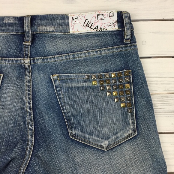 Blank NYC Studded Cut Off Denim Shorts - Picture 5 of 8
